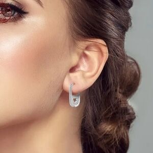 Elegant Silver Heart Earrings